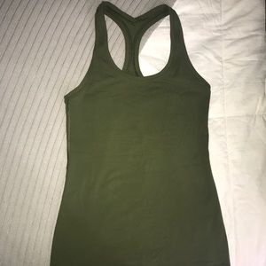 Army Green LuluLemon Razorback Tank